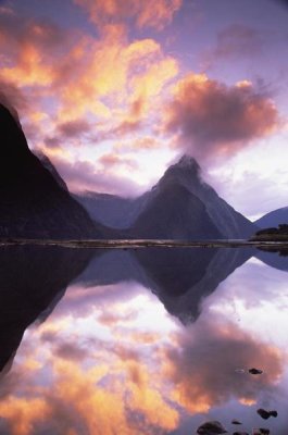 Colin Monteath - Mitre Peak at sunset, Milford Sound, Fiordland National Park, New Zealand