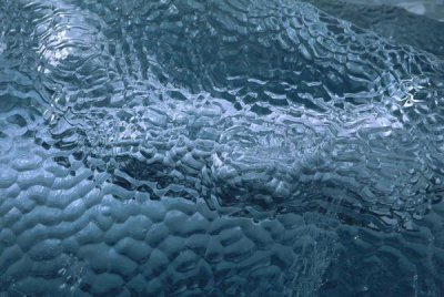 Colin Monteath - Detail of dimpled ice on brash ice floes, Penguin Island, South Shetland Islands, Antarctica