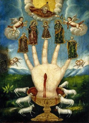 Unknown - Mano Poderosa (The All-Powerful Hand), or Las Cinco Personas (The Five Persons), 19th century