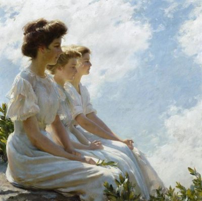 Charles Courtney Curran - On the Heights, 1909