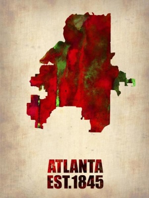 NAXART Studio - Atlanta Watercolor Map