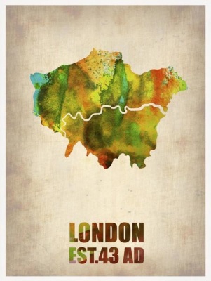 NAXART Studio - London Watercolor Map 1