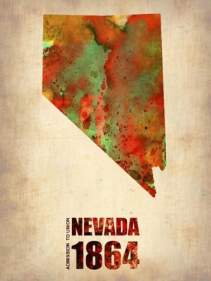 NAXART Studio - Nevada Watercolor Map