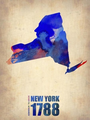 NAXART Studio - New York Watercolor Map