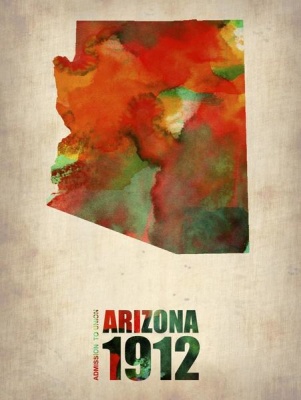 NAXART Studio - Arizona Watercolor Map