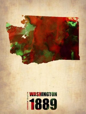 NAXART Studio - Washington Watercolor Map