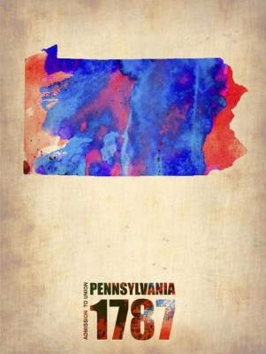 NAXART Studio - Pennsylvania Watercolor Map