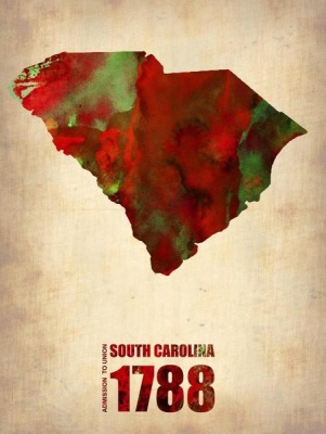 NAXART Studio - South Carolina Watercolor Map