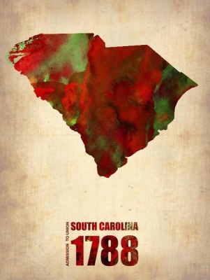NAXART Studio - South Carolina Watercolor Map