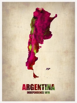 NAXART Studio - Argentina Watercolor Map