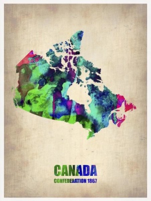 NAXART Studio - Canada Watercolor Map