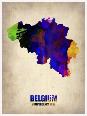 NAXART Studio - Belgium Watercolor Map