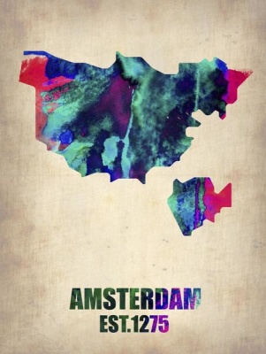 NAXART Studio - Amsterdam Watercolor Map