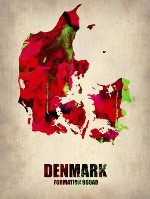 NAXART Studio - Denmark Watercolor Poster