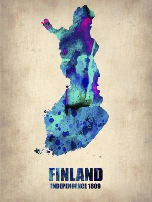 NAXART Studio - Finland Watercolor Poster