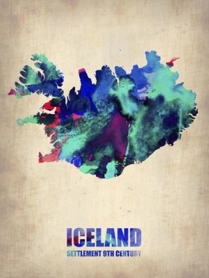 NAXART Studio - Iceland Watercolor Poster