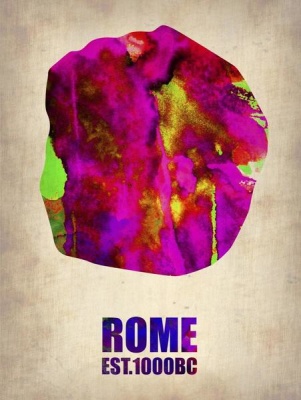 NAXART Studio - Rome Watercolor Map