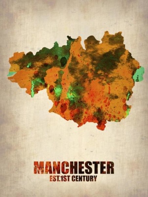 NAXART Studio - Manchester Watercolor Poster