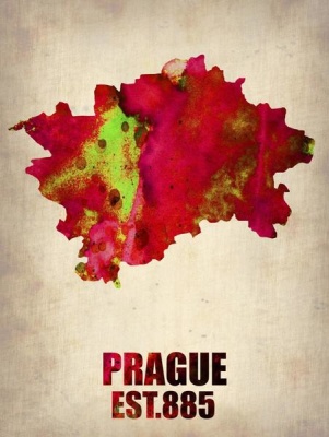 NAXART Studio - Prague Watercolor Poster