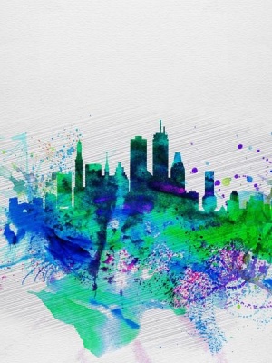 NAXART Studio - Boston Watercolor Skyline