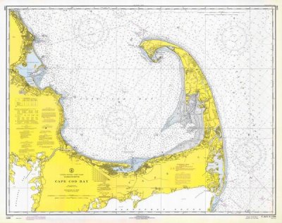 NOAA Historical Map and Chart Collection - Nautical Chart - Cape Cod Bay ca. 1970