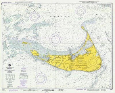 NOAA Historical Map and Chart Collection - Nautical Chart - Nantucket Island ca. 1975