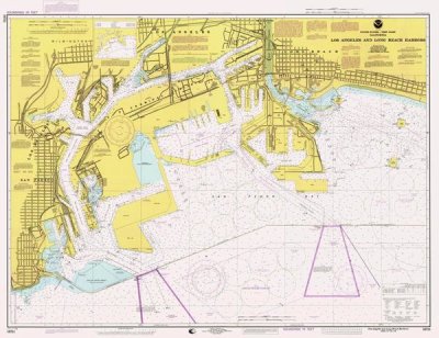 NOAA Historical Map and Chart Collection - Nautical Chart - Los Angeles and Long Beach Harbors ca. 1998