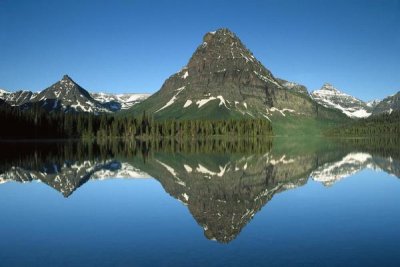 Tim Fitzharris - Sinopah Mountain reflected in Two Medicine Lake, Glacier NP, Montana