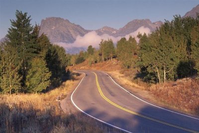 Tim Fitzharris - Highway and Mt Moran, Grand Teton National Park, Wyoming