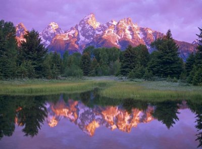 Tim Fitzharris - Grand Tetons at Schwabacher Landing, Grand Teton NP, Wyoming