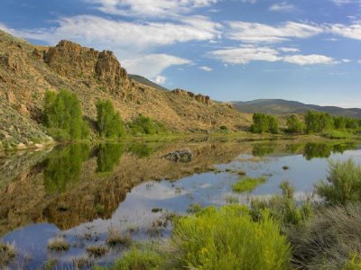 Tim Fitzharris - Cliffs reflected in lake, Curecanti National Recreation Area, Colorado