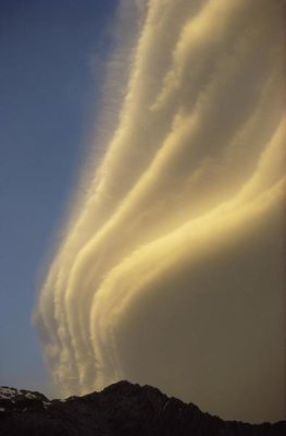 Ian Whitehouse - Sunset on storm clouds near Mount Cook, New Zealand