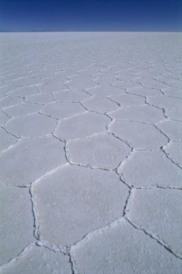 Grant Dixon - Hexagonal crystallization fissures in Salar de Uyuni salt pan, Bolivia