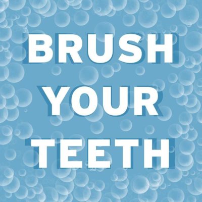 BG.Studio - Bathroom Signs - Bubbles - Brush Your Teeth