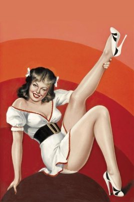 Peter Driben - Mid-Century Pin-Ups - Titter Magazine - Winking Brunette