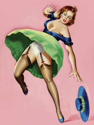 Peter Driben - Mid-Century Pin-Ups - Wink Magazine - Strong Wind