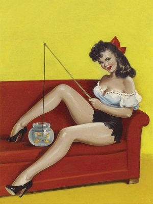 Peter Driben - Mid-Century Pin-Ups - Joker Magazine - Fishin n funny