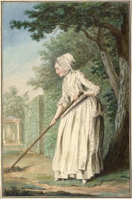 Louis Carrogis de Carmontelle - The Duchess of Chaulnes as a Gardener in an Allée, 1771
