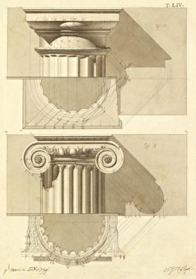 Giuseppe Vannini - Plate 54 for Elements of Civil Architecture, ca. 1818-1850