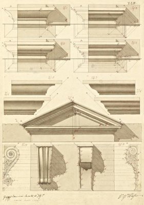 Giuseppe Vannini - Plate 52 for Elements of Civil Architecture, ca. 1818-1850