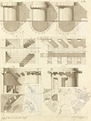 Giuseppe Vannini - Plate 50 for Elements of Civil Architecture, ca. 1818-1850