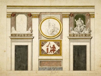 Tommaso Conca - Unexecuted elevation for the Stanza Egizia at the Villa Borghese, ca. 1770-1793