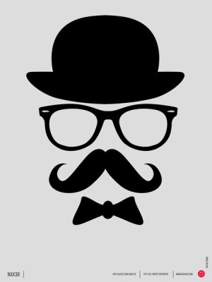 NAXART Studio - Hats Glasses and Mustache Poster 1