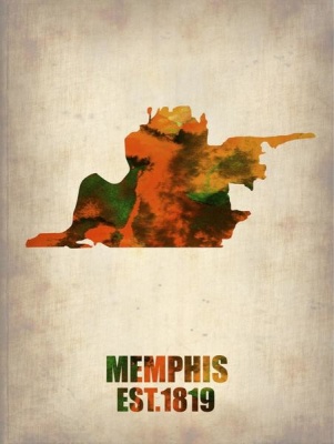 NAXART Studio - Memphis Watercolor Map