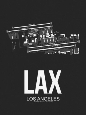 NAXART Studio - LAX Los Angeles Airport Black