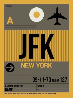 NAXART Studio - JFK New York Luggage Tag 3