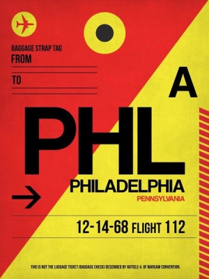 NAXART Studio - PHL Philadelphia Luggage Tag 2