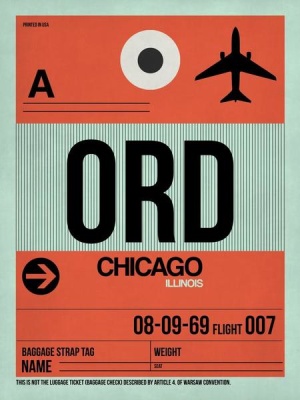 NAXART Studio - ORD Chicago Luggage Tag 2