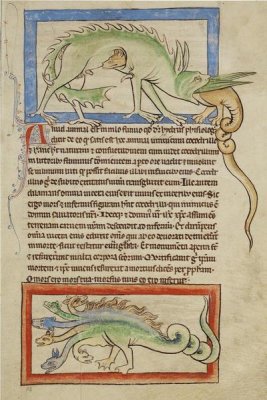 English 13th Century - A Hydrus; A Hydra