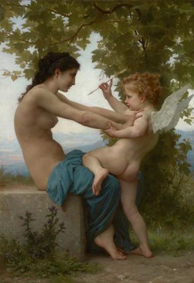 William-Adolphe Bouguereau - A Young Girl Defending Herself against Eros